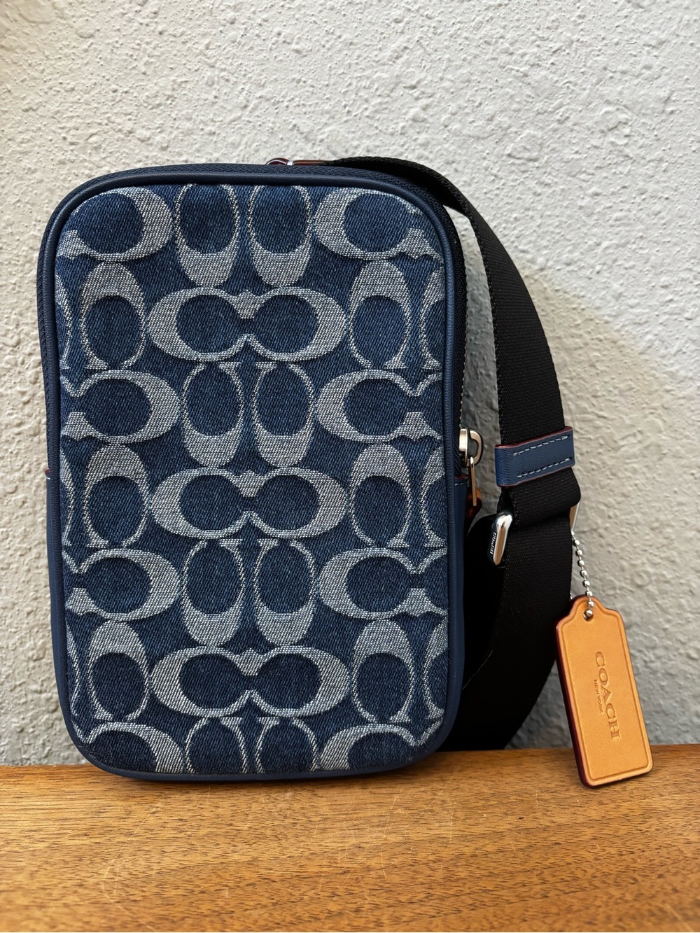 Coach Aden Denim Crossbody Bag